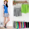 Verano 2016 Super Shorts para Mujer talla extra Pierna ancha Leggings Pantalones tipo falda plisada Modal Pantalones cortos ajustados Pantalones deportivos casuales