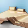 Tapete Gelado de Seda de Gelo para Verão para Uso Doméstico, Novo Modelo 2026, Uso Duplo para Inverno e Verão, Tapete de Bambu Lavável à Máquina, Lençol de Cama de Verão, Tapete de Palha