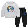 Ropa infantil transfronteriza nueva Otoño e Invierno 2023 suéter para niños pantalones traje de dos piezas de algodón para bebé manga larga de dibujos animados