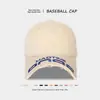 Boné de Baseball Retrô Americano Desfiado Desgastado Rasgado em Jeans para Mulheres com Aba Larga, Boné com Bordado Emagrecedor para Rosto para Homens