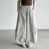Mono para Niñas Pantalones Hinchados Primavera y Otoño Nuevo Holgado de Pierna Ancha Niños Medianos y Grandes Niñas Cintura Alta Casual Pantalones Largos Estilo Moderno Otoño