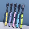 Escova de Dentes de Carvão de Bambu com Cerdas Macias para Adultos, Homens, Mulheres, Estudantes e Crianças, Embalada Individualmente, Atacado, Uso Doméstico, Escova de Dentes Removedora de Manchas, Pacote Familiar