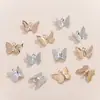 Brinco Colar Pingente Borboleta de Metal Tridimensional Material DIY Estilo Antigo Joias Feitas à Mão Acessórios de Pingente