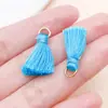 Anillo Colgante Multicolor Mini 13x23mm Borla Pequeña Colgante para Mochila Pasador Joyería Hecha a Mano DIY Material