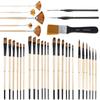 Set de Pinceles Combinados de 32 Piezas Más Vendido en Amazon Transfronterizo Nylon Tablero de Madera Pinceles para Pintura Artística y Pintura al Óleo Delineado