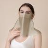 Verão seda máscara de proteção solar completa face pescoço proteção UV equitação condução face cover amora seda máscara véu feminino