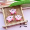 Acessórios DIY de Resina Brilhantes do Kirby para Capas de Celular, Tamancos, Patches, Presilhas de Cabelo e Materiais para Acessórios de Cabelo