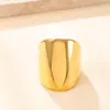 Verano Transfronterizo Nuevo Fundición de Joyería de Acero Inoxidable Anillo Ancho Brillante para Hombre Anillo de Acero de Titanio Exagerado de Alta Gama Venta al por Mayor