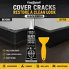 KineShineX Masilla Rellenadora Negra para Esquinas de Pared 20G Reparación de Grietas en Juntas de Pared, Zoclo y Marco de Puerta en Casa