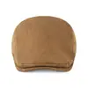 Gorra de pico de ante vintage de moda para primavera y otoño, gorra stylish hacia adelante para parejas, sombrero de pico artístico casual para usar al revés