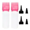 Cabello de Venta Caliente Cuidado del Cabello y Botella de Recarga para Cuidado del Cabello Punta de Botella de Repuesto Botella Teñida con Aceite para el Cabello Salón de Belleza Correa Dental Agujero de Agua Peine para Champú