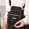 Bolso para teléfono móvil de mujer 2023, bandolera de un solo hombro, multifuncional, con cremallera, minibolso de compras de tres capas, estilo coreano de moda.