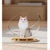 Nido para Gatos Cápsula Espacial para Todas las Estaciones, Nido para Gatos de Verano, Tocadiscos, Juguete para Gatos, Cama para Gatos, Nido de Hielo Acrílico Semicerrado de Una Pieza