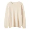 Versátil básico cuello redondo color liso otoño e invierno temperamento para ir al trabajo con cachemir suave pegajoso suéter de punto base suéter para mujer