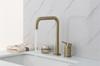 Kaiping Youjia baño negro mate tubo de paraguas redondo grifo de manija única dividido grifo para lavabo de doble agujero 30173