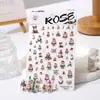 Relieve de uñas de rosa Año Nuevo Papá Noel pegatinas de uñas relieve Celebridad de Internet nuevas pegatinas de uñas decoración