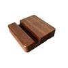 Base de accesorios de madera de nogal negro decoración de nogal manualidades de audio asiento de madera caja de música creativa coche de nogal