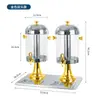 Dispensador de Suco Refrigerado para Buffet de Hotel, Máquina de Bebidas Transparentes Visíveis, Balde Grande para Chá de Leite com Torneira