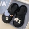 Ins Style Love Puppy Plataforma Confortável Sapatos de Buraco Elevado Estilo Esportivo Cartoon Sandálias de Praia para Mulheres Verão