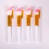 Pincel Delineador Hoz Estilo Mismo que Mei Nv Lang, Angulado, Juego de 10 Pinceles de Maquillaje, Color Caramelo, Pinceles Cosméticos, Más Vendido para Transfronterizo
