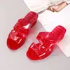 Sandálias Plataforma Femininas de Verão Cristal Novo Estilo com Salto Alto e Solas Grossas, Popular para Uso ao Ar Livre, Chinelos Antiderrapantes com Salto Grosso 2025