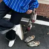 Versión de cuero~Color clásico de bloqueo de color-puntera plana-suela plana-zapatillas de entrenamiento alemanas para mujer, zapatillas deportivas Cortez transpirables, zapatillas con cordones para mujer