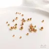 Acessórios Banhados a Ouro 14K Preserva Cor Contas Facetadas Cortadas a Laser Contas Soltas Pulseira de Fio para Joias Feitas à Mão Contas de Ouro Contas Espaçadoras