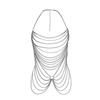 Estilo Europeu e Americano Corrente de Corpo Lingerie Bondage Dança Estilo Boate Sutiã de Metal Corrente de Peito com Corrente nas Costas Decoração Geométrica