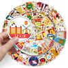 50 pegatinas de grafiti español con personalidad para viajes transfronterizos al aire libre, pegatinas decorativas para fundas de teléfono y equipaje.