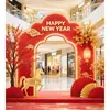 Decoraciones de Puerta Rojas de Año Nuevo para el Año del Caballo, Accesorios para Exhibición Comercial para el Festival de Primavera