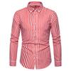 Camisas Nuevas para Hombre 2023 Camisas de Manga Larga Camisas Casuales para Hombre Camisas de Rayas para Hombre Fibra de Poliéster Camisas para Hombre en Pulgadas