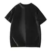 Camiseta de Manga Corta para Hombre, Cuello Redondo, Holgada, Versátil, Tendencia, Estilo Americano Desestructurado con Retazos, Nueva de Verano 2026, Marca