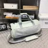 Bolso Cilindro con Letras de Gran Capacidad, Bolso Deportivo de Moda para Fitness, Bolso Ligero Repelente al Agua para Viajes Cortos para Mujer