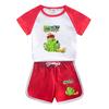 Traje de moda para niños 2023 Verano nueva camiseta de manga corta para niños pantalones cortos casual conjunto de dos piezas una generación de cabello