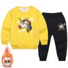 Suéter de niño de unicornio y traje de terciopelo otoño e invierno nuevo chaqueta cálida para niños pantalones conjunto de dos piezas venta al por mayor comercio exterior