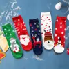 Comercio Exterior Transfronterizo Europeos y Americanos Calcetines Navideños Más Vendidos Estilo Nuevo Papá Noel Renos Muñeco de Nieve Calcetines de Media Pantorrilla para Hombres y Mujeres