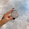Espelho Mini Redondo Luxuoso Cravejado de Diamantes, Espelho de Maquiagem Portátil, Espelho de Maquiagem Dupla Face com Tampa Flip, Venda Quente Transfronteiriça Venda Direta de Fábrica