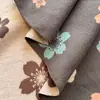 Novo Estilo Blocos de Cor Costurados Flor Simples Lenço Outono e Inverno Longo Versátil Xale Manto Estilo Coreano Literário Lenço Quente