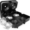 Cubo de hielo de silicona con 4 agujeros Benhaida Diamond para whisky, fabricador de hielo casero con forma de diamante