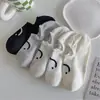 Meias Verão Femininas Meias Finas Sapatilha Meias Femininas Masculinas Meias Cor Sólida Preto e Branco Poliéster Algodão Respiráveis Absorventes de Suor Invisíveis Descartáveis