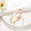 Pulsera de trébol de cuatro hojas para mujer, con baño de vacío sin color, de acero inoxidable 304, moda europea y americana, pulsera de acero de titanio de lujo