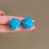 Pendientes de cuentas azules frescos 2025, nuevo diseño de nicho, pendientes de alta gama, estilo festivo, joyería para orejas blancas