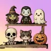 Modelo explosivo de produto de madeira para exportação, Ornamento de mesa de madeira em formato de rei do Halloween, Fornecido exclusivamente para atacado no mercado de pequenas mercadorias de Yiwu