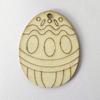 Huevo de Madera de Pascua 2024 Pintado a Mano para Niños DIY Chip de Madera Pintado Decoración de Fiesta Hecha a Mano para Bebé Adornos Colgantes