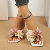 2025 Primavera y Verano Nuevo Estilo Flats Franceses Chanclas Sandalias Zapatos de Mujer Casual Versátil Zapatos de Playa