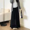 Conjunto de Estilo Suave para Maternidad: Pantalones de pierna ancha con volantes para primavera y otoño, de cintura alta, suaves y cómodos, no ajustados, que realzan la altura, adelgazantes, de longitud hasta el suelo