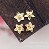 DIY jóias artesanais hairpin acessórios pequeno pedaço de flor flor folha pingente cocar nupcial acessórios para o cabelo pingente de cobre pedaço de flor A997