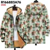 Chaqueta de Nuevo Estilo Transfronteriza con Elementos de Patrón Multicolor, Cárdigan con Capucha y Cierre de Cremallera al 70%, Abrigo de Algodón Polar Espeso de Invierno con Forro Amarillo
