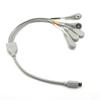 Fio Eletrodo ECG Personalizado Micro USB 5P Macho para Fivela de Encaixe 3.5/4.0 Uma para Cinco Eletrodos