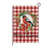 Bandera navideña de lino para jardín transfronteriza de Amazon, con estampado de árbol de Navidad y letras a cuadros, decorativa para patio al aire libre.